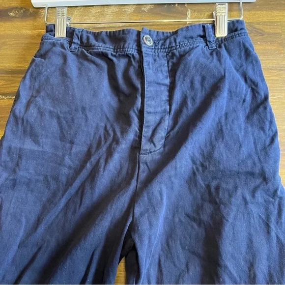 Xirena Navy Blue Thatcher Pants Button Fly Straight Leg Relaxed XS - Picture 4 of 14
